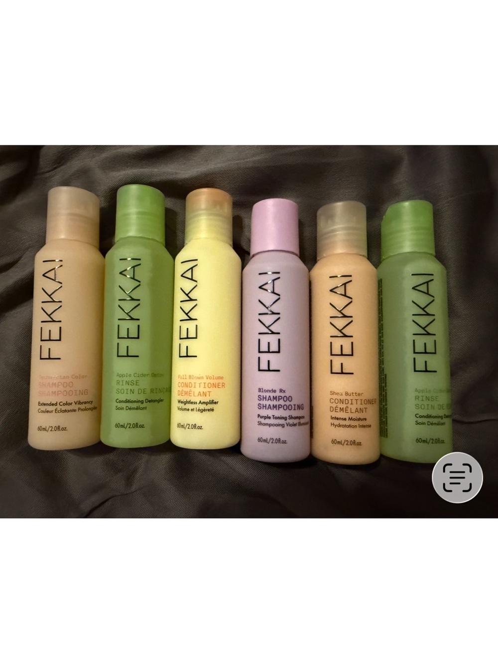Fekkai Travel Hair Care Set - 6 Total: Shampoos, Conditioners and Rinses. New.